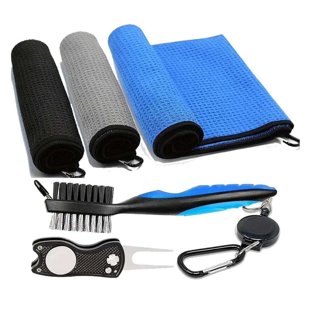 Golf Accessories Gift Cleaner Set Towel Golf Club Brush Groove Cleaning Kit