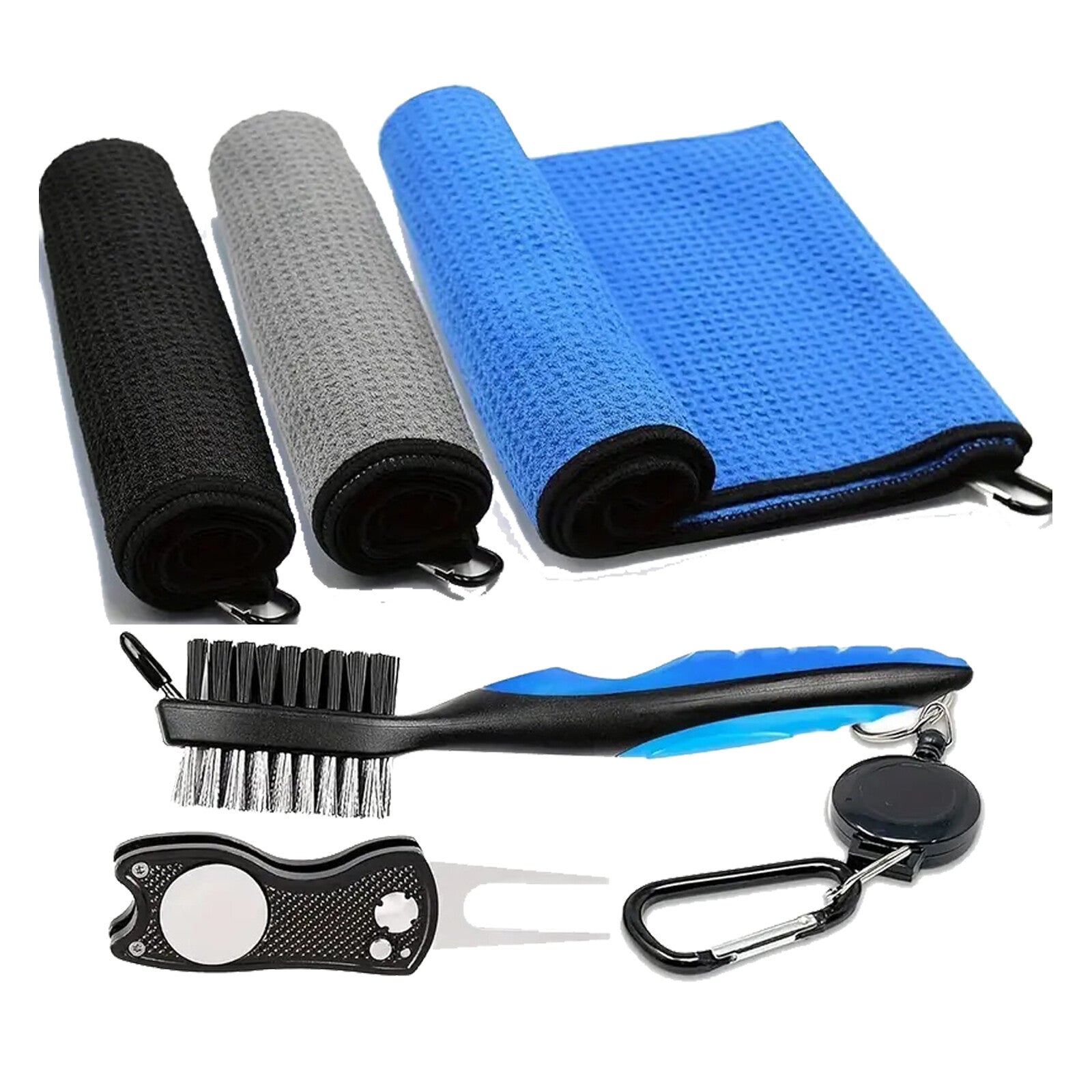 Golf Accessories Gift Cleaner Set Towel Golf Club Brush Groove Cleaning Kit