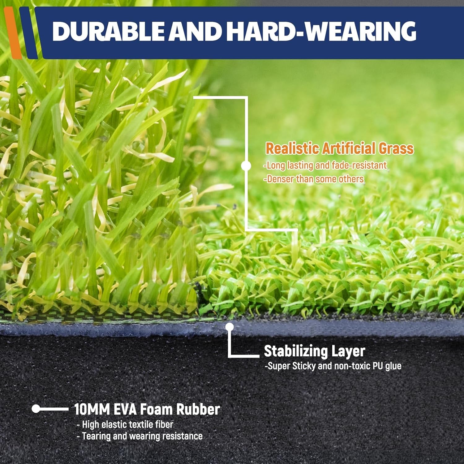 Golf Hitting Mat, Two Options (Heavy Rubber Base Dual-Turf Mat with Ball Tray, Tri-Turf Mat with Practice Golf Balls), Portable Golf Practice Training Mat for Indoor & Outdoor