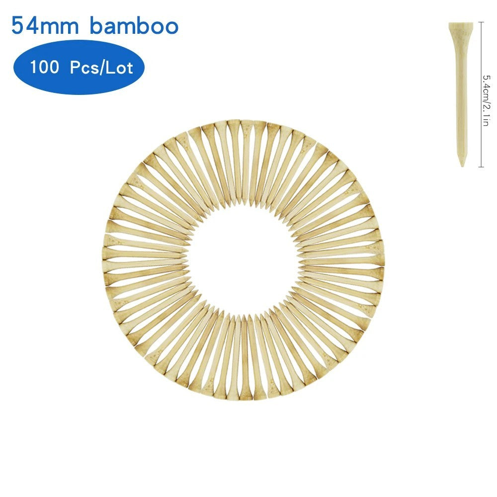 Pack 100 Pcs Golf Tees 4 Sizes Wooden Bamboo Golf Ball Holder Wholesale Golf Acc