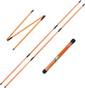 Golf Alignment Sticks (Pack of 2) 48-Inch Collapsible Golf Alignment Sticks for Aiming,Putting,Full Swing Trainer,Posture Corrector,Portable Golf Training Equipment with Tube Case