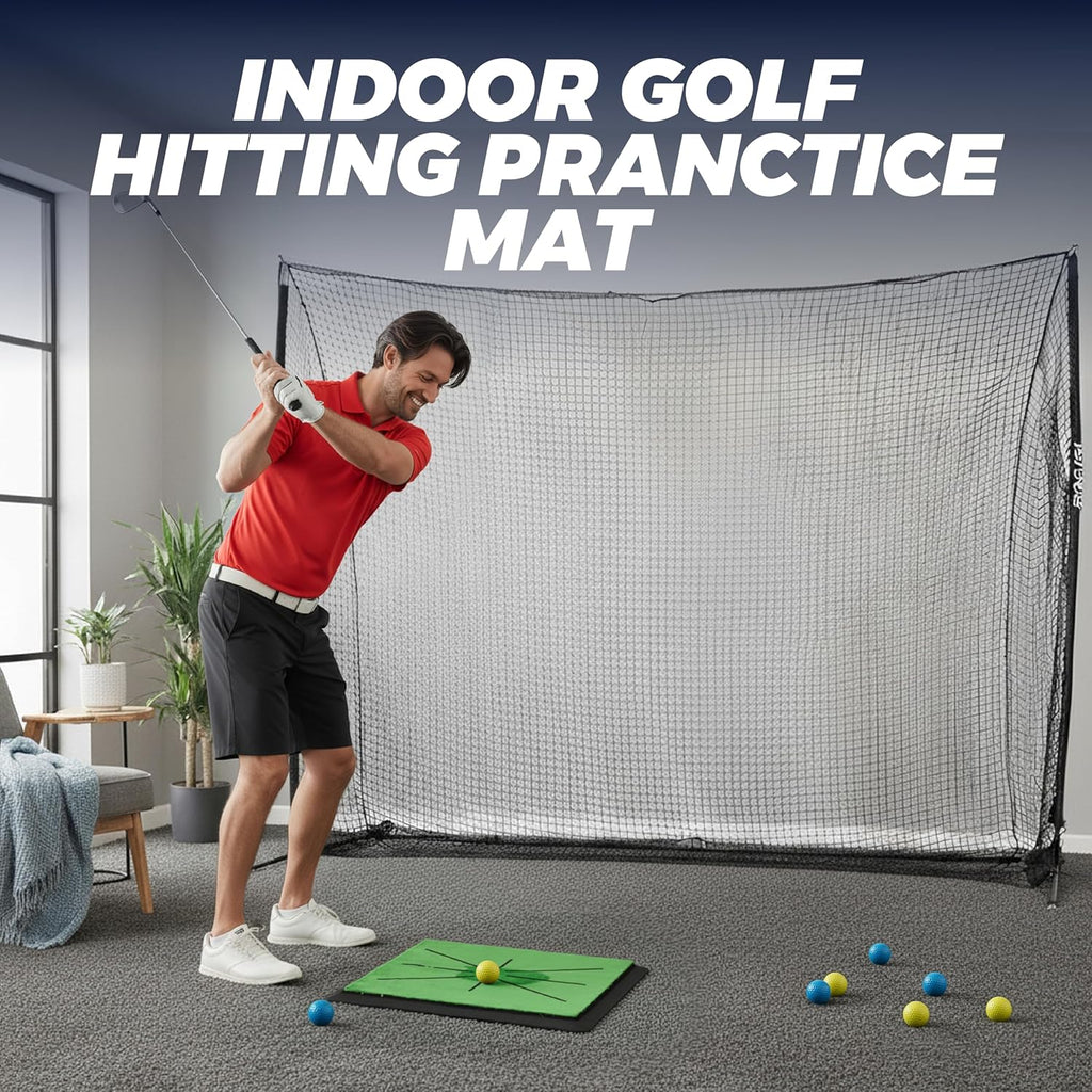 - Golf Mat - Golf Hitting Mat - Golf Mats Practice Outdoor Indoor Golf Training Mat - Golf Practice Mats Outdoor - Chipping Mat - Shows Swing Path - Golf Turf Mat 3-In-1 Impact Golf Mat